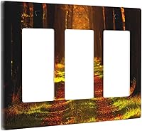 Vista 43 de Cubierta de Interruptor de Luz de 1 Gang con Escena de Flores de Grecia Mediterránea, Dispositivo Individual Basculante/GFCI, Placa Decorativa