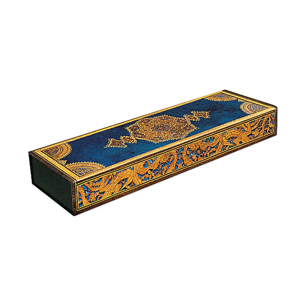 Safavid Indigo (Safavid Binding Art) Pencil Case (Wrap Closure)
