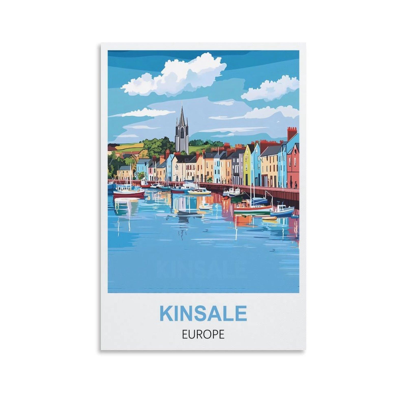 EZMLFA DIY Diamond Painting,Kinsale Europe 5D Diamond Art DIY Cross Stitch Crystal Rhinestone Embroidery Pictures Craft for Home Wall 30x40cm