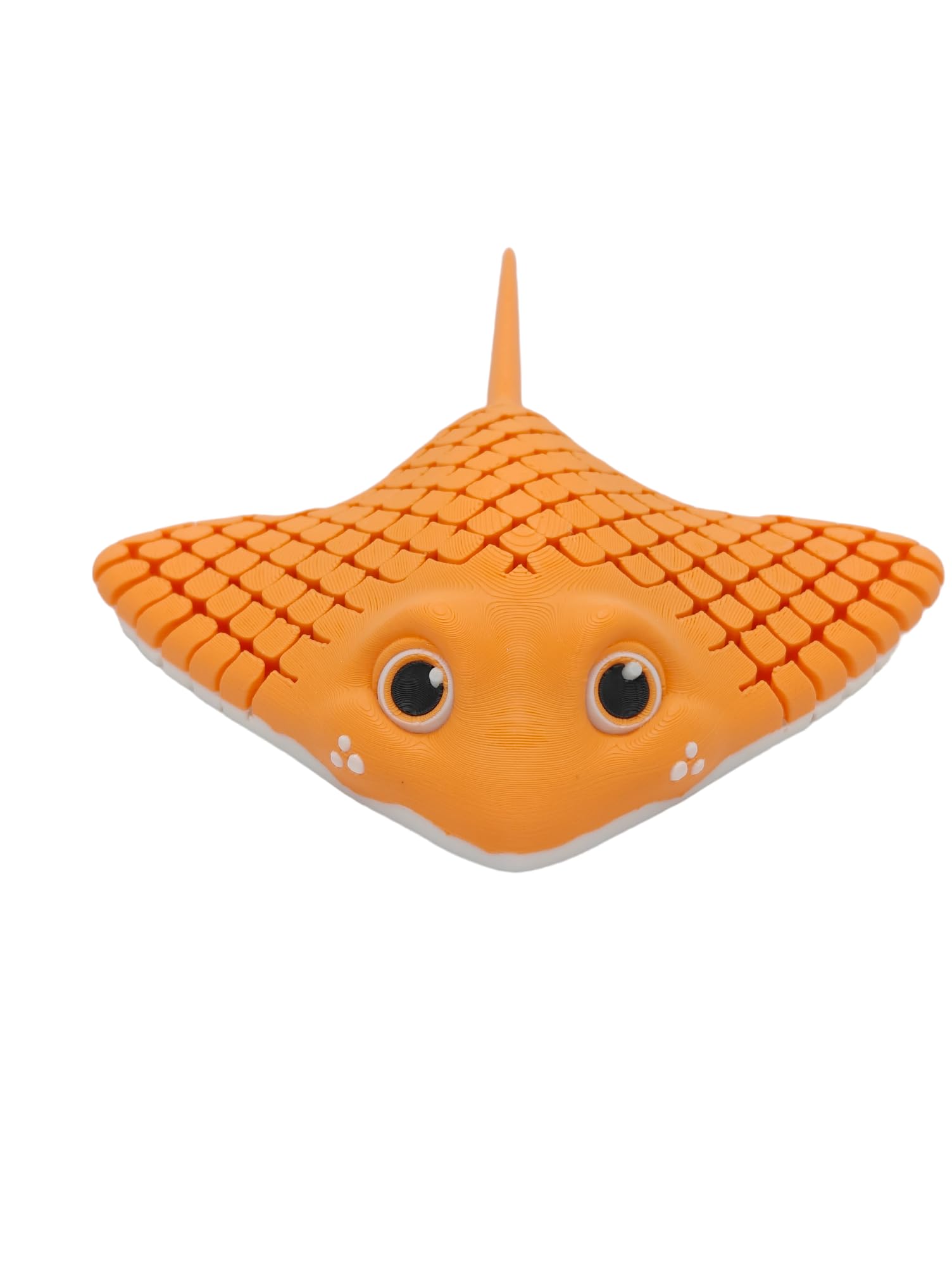 Manta Ray Fidget Toy, Multicolor 3D Printed Articulated, Sensory toy, 3d printed animals (Orange)