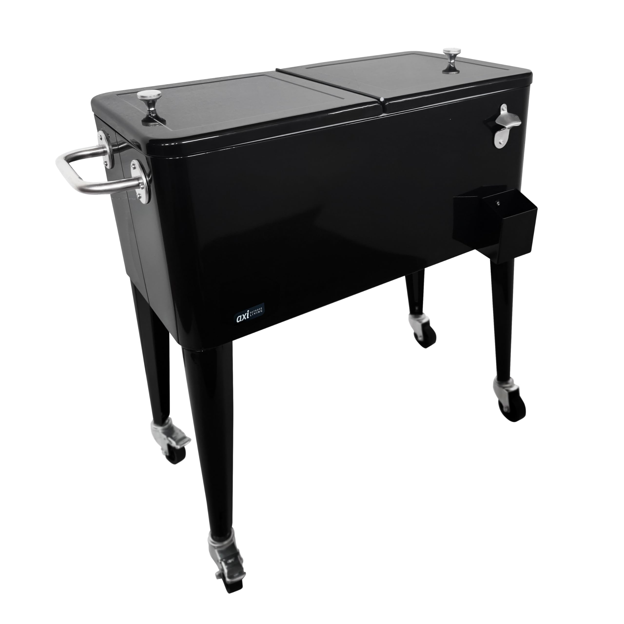 AXI Retro Cooler Noir | Réfrigérateur De Boissons Mobile pour L’Extérieur/Le Jardin | Glacière 76 Litre