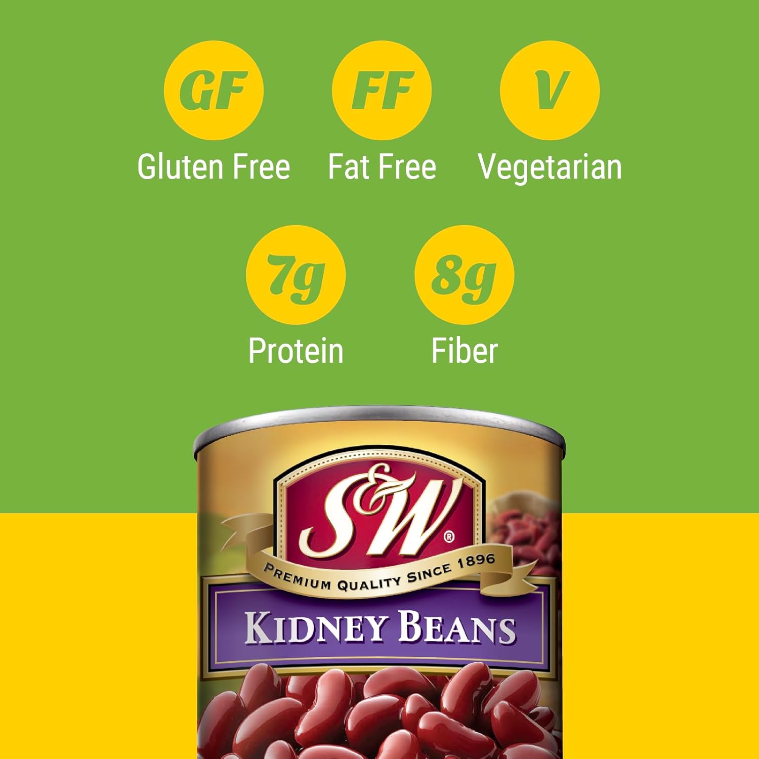 S&W - Dark Red Kidney Beans - 15.5 Oz. Can (Pack Of 12)
