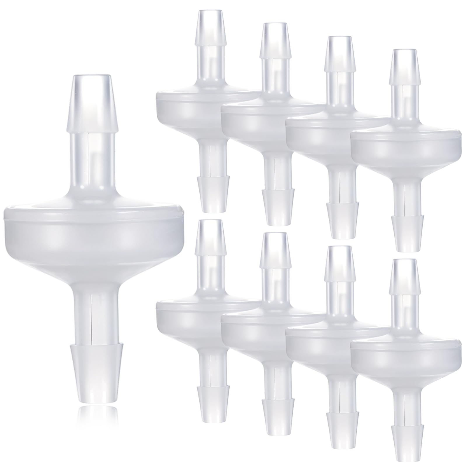 Photo 1 of 1/4 inch Plastic Check Valve, 10 Pack Aquarium Check Valve One Way Valves for Fuel, Oil, Water, Air (1/4 inch)