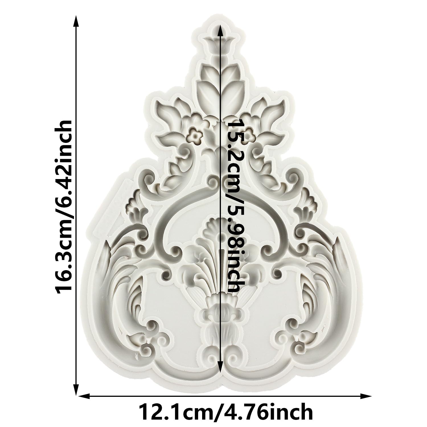 Barock-Silikonform Für Fondant & Schokolade – Filigrane Verzierungen, Lebensmittelecht, Hitzebeständig Bis 230°C