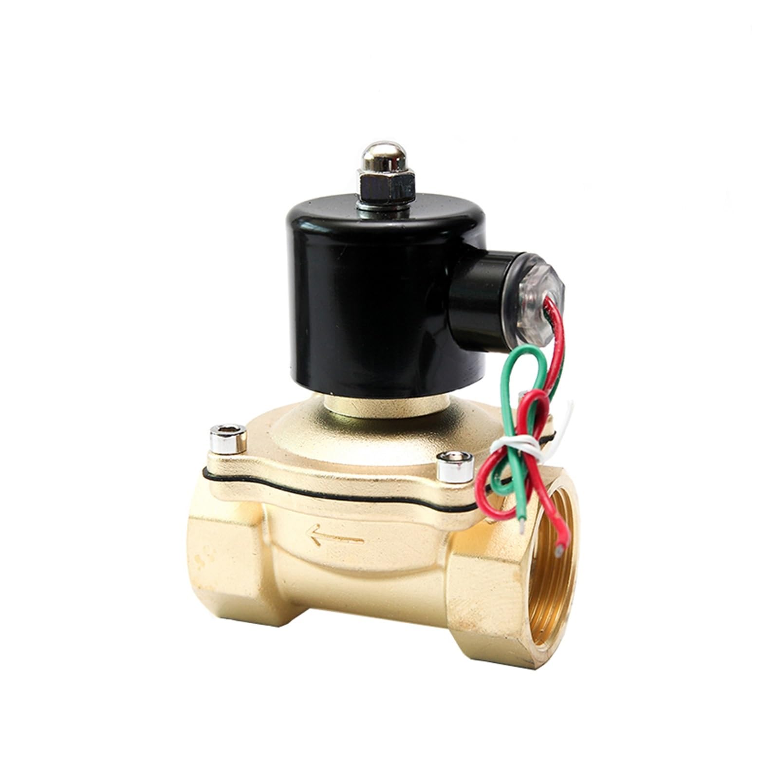 TREDSWQCV 1'' Brass Solenoid Valve 24V 12V 220V 110V Normally Closed(G-110VAC-NBR-SEAL)