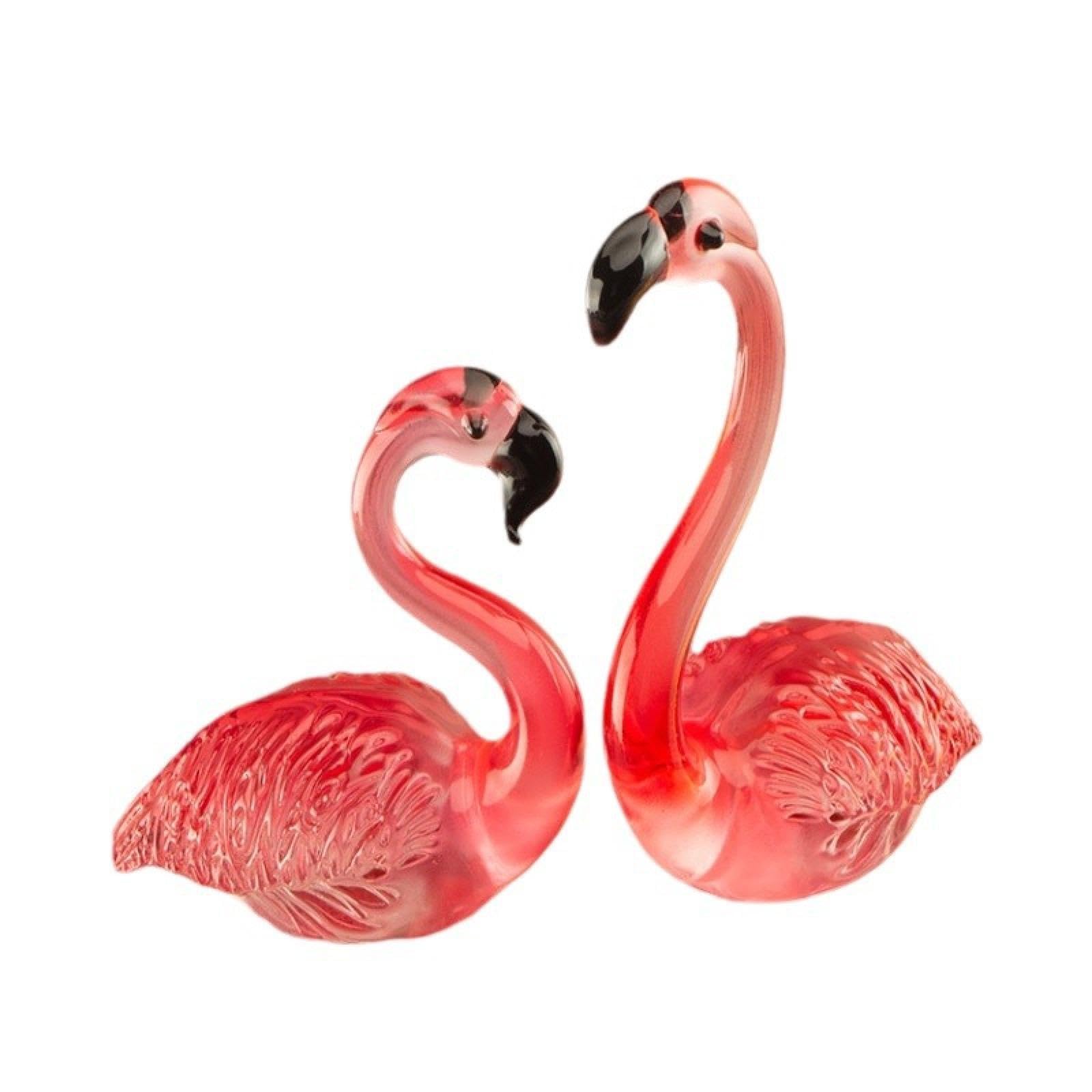 Ornements simples de flamant rose en cristal pour salon et bureau