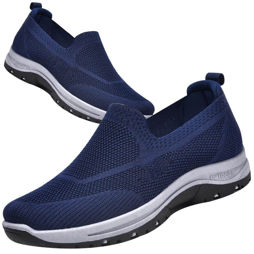 Aocase Diabetic Men's Orthopedic Trainers, Blue, 42/260mm