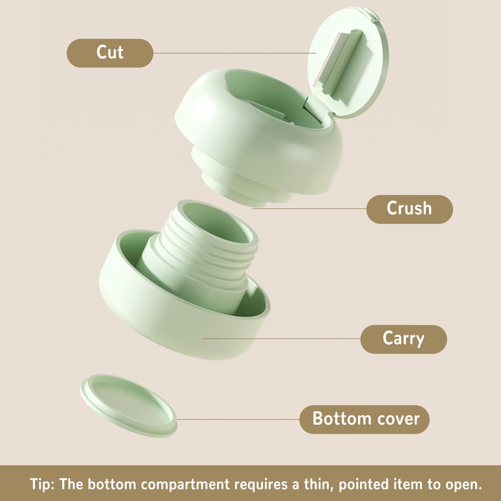 Pill Cutter Splitter for Small and Tiny Pills Cutters Fine Powder Remover — Amazon image 2
