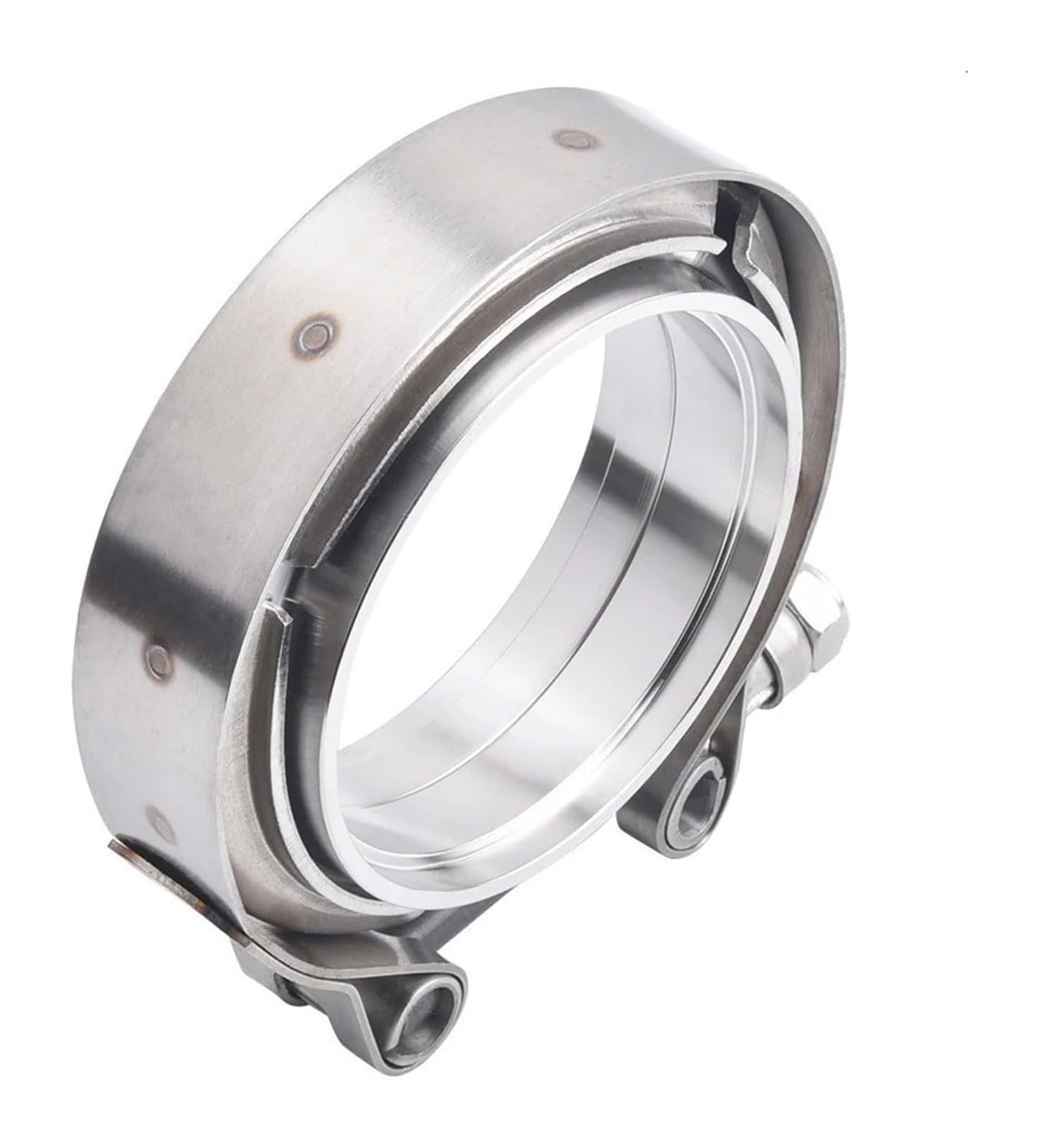 Fascette per tubi flessibili, Kit Flangia A Sgancio Rapido for Scarico Con Morsetto A Fascia V In Acciaio Inossidabile 304 Argento 3-4 Pollici