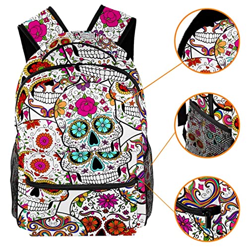 Mochila de calaveras cómoda y resistente que alivia la carga escolar 3