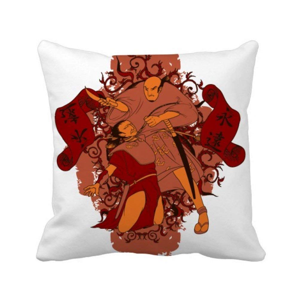 Housse de coussin motif japonais pour rénover un vieux canapé facilement