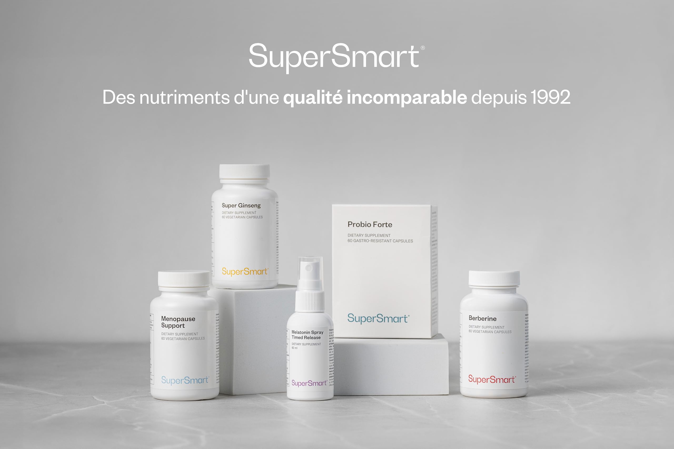 Supersmart - Nicotinamide Riboside - Aide à Augmenter les Taux de NAD+ - Contribue à Améliorer la Fonction Cognitive | Sans OGM - 60 Capsules Végétariennes