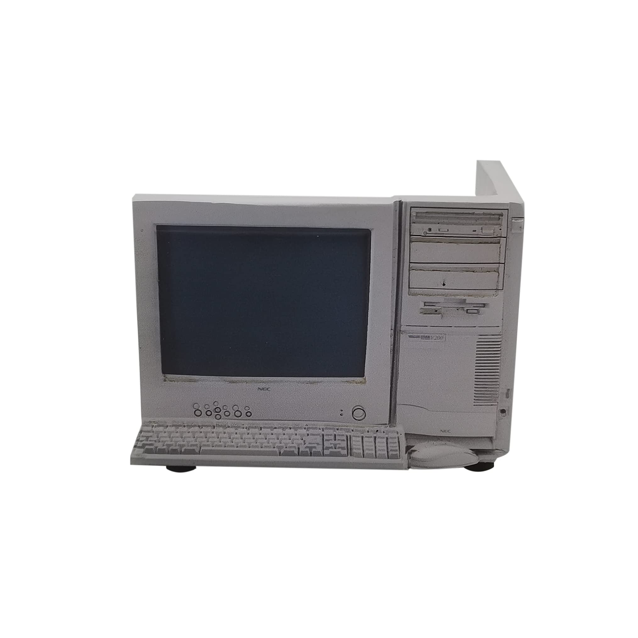 Funny live 11,9 cm Retro-Schreibtisch-Dekoration, Kunstharz, Handwerk, Ornamente, Heimbüro, Persönlichkeit, Mehrzweck-Blumentopf, für Sukkulenten, Stifthalter (Computer schwarzer Bildschirm)