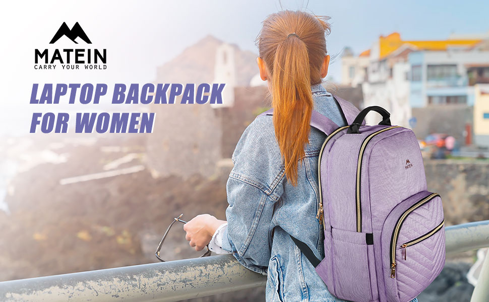 best amazon laptop backpack MATEIN 15.6 Backpack, Slim Backpacks for Women with Luggage Strap Nike Hayward Backpack - two point fixed SKU:TI50A
