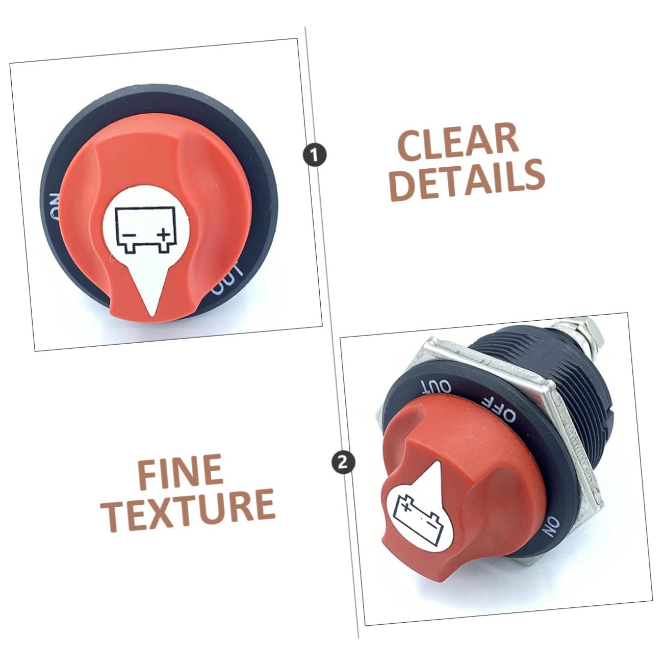 Gatuida 12v-24v Rv Battery Disconnect Switch Low Voltage Disconnect for Car Boat ATV Utv