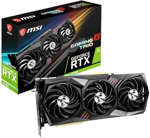 MSI Tarjeta gráfica para juegos GeForce RTX 3090 24 GB GDRR6X 384-Bit HDMIDP Nvlink Tri-Frozr 2 amperes Arquitectura OC (RTX 3090 GAMING X TRIO 24G)
