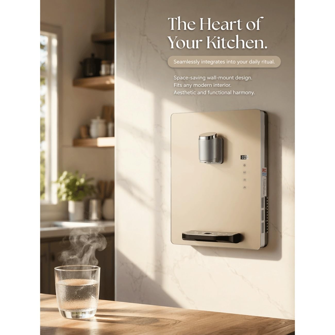 dispenser acqua Distributore D'acqua A Parete Alimentato Dalla Rete Elettrica Con Blocco Elettronico Per Bambini,Per L'ufficio,mense Commerciali E Del Personale, Riscaldamento Intelligente Con Touch S