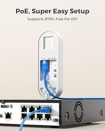 Miniatura 7 de REOLINK Timbre de video 2K Cámara PoE con timbre, vista 34 de la cabeza a los pies, conversación de 2 vías, detección de personapaquete, impermeable