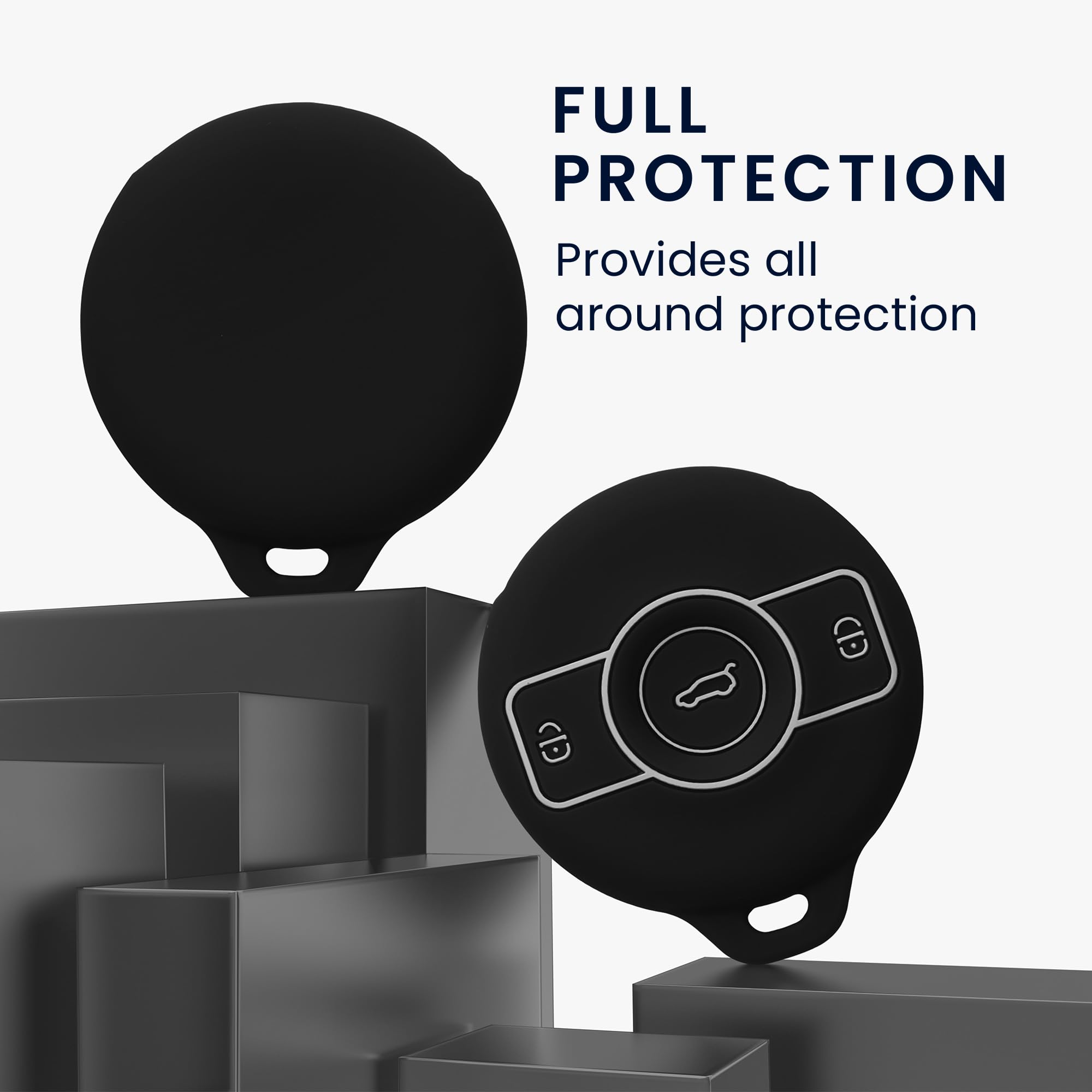 kwmobile autosleutel hoesje compatibel met Mercedes Benz Smart Key autosleutel (alleen Keyless) hoes - Autosleutel behuizing - Sleuteletui in mat zilver