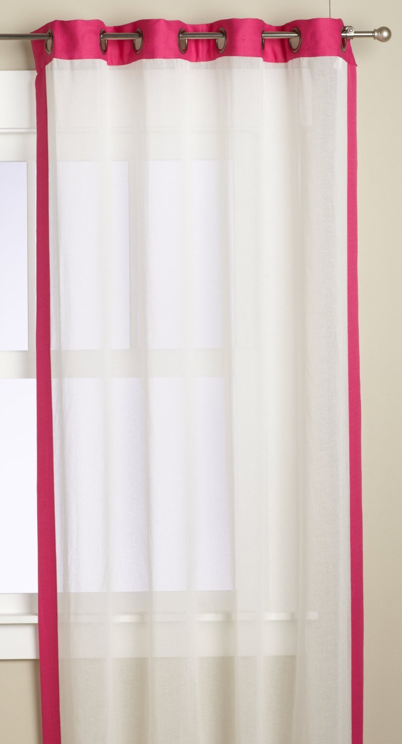 Veronica Window Panel, 55 by 63-Inch, Hot Pink