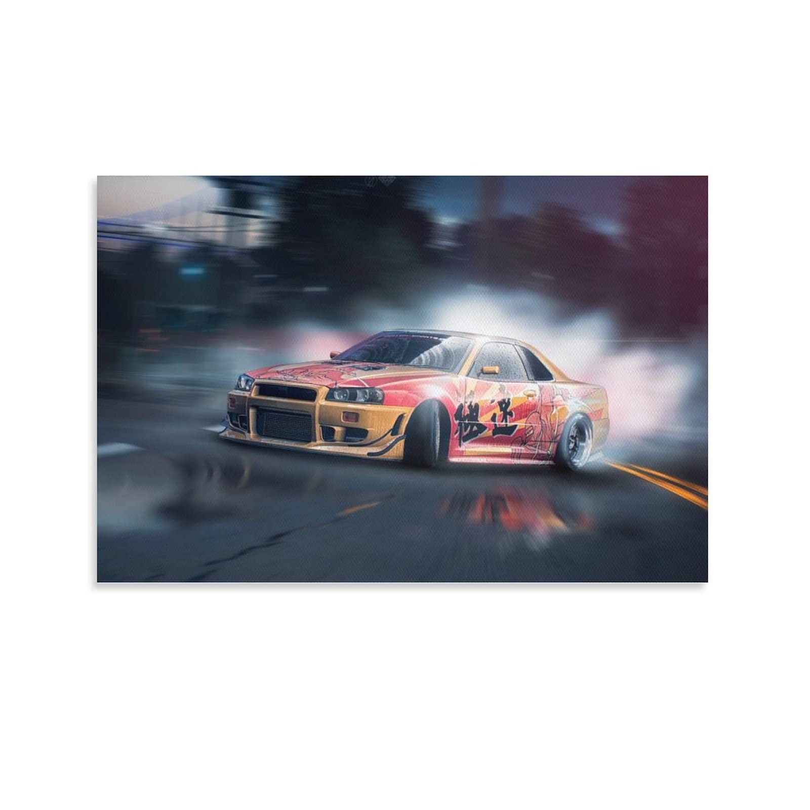 Este Jdm Sport Car Poster For Nissan Skyline Gtr Racing Car Supercar Hyper Car Poster Decorative Painting Canvas Wall Posters And Art Picture Print Modern Family Bedroom Decor Posters 12X18inch(30X45cm)