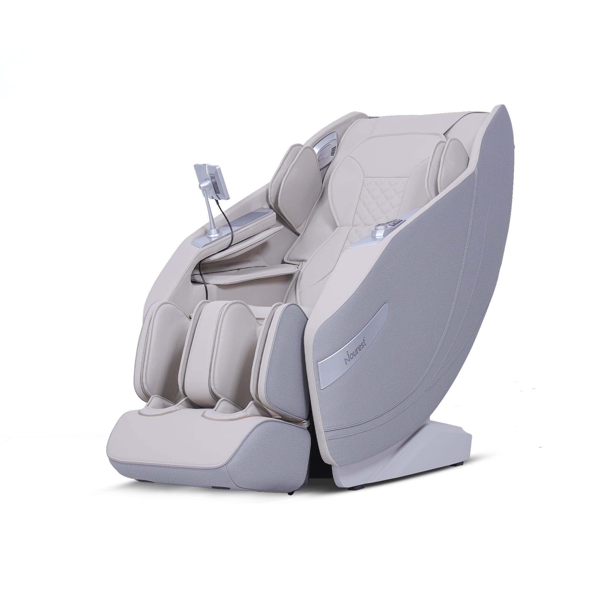 Nourest Astro Massage Chair Full Body with Advanced 3D SL-Track, 12 Auto Programs, 3 Zero Gravity Positions, Voice Control, Heat Therapy, Foot Roller Massage, 3-Year Warranty (Grey)