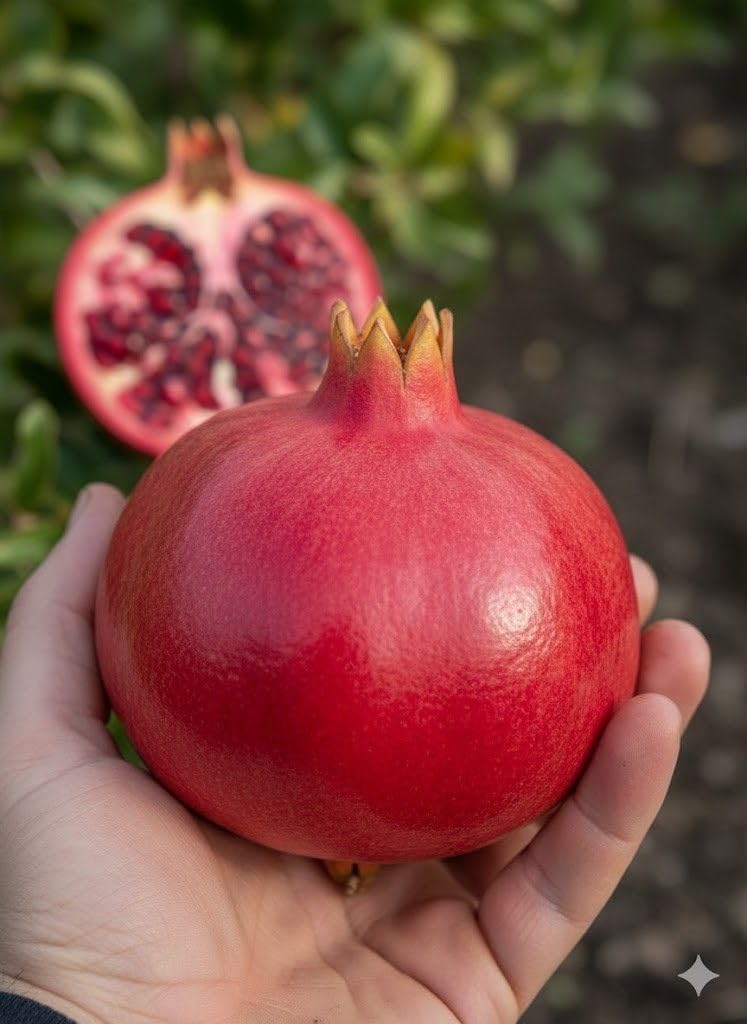 Punica granatum Shani, Kernloser Granatapfel, 150-170 cm, Winterhart, Violett, Volle Sonne