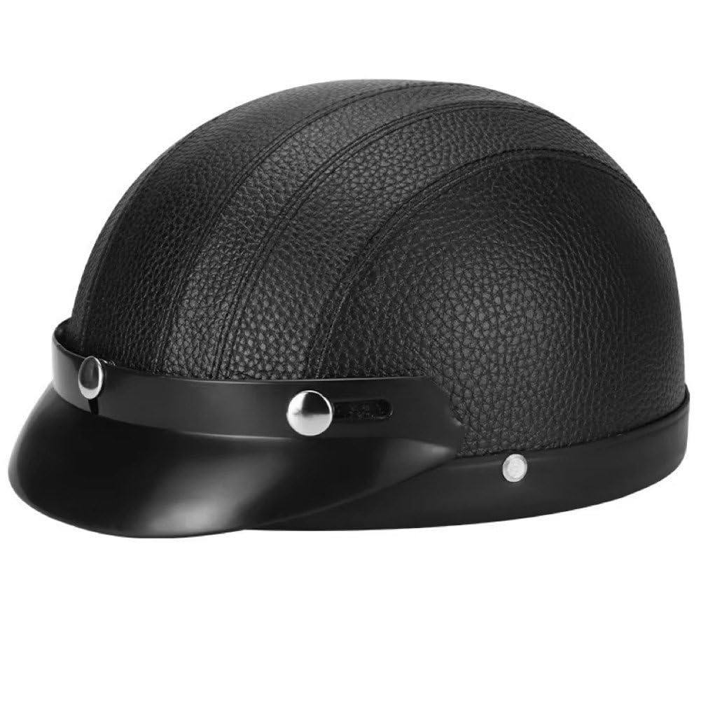 Casco retro de motocicleta abierto y resistente con ventilación de verano