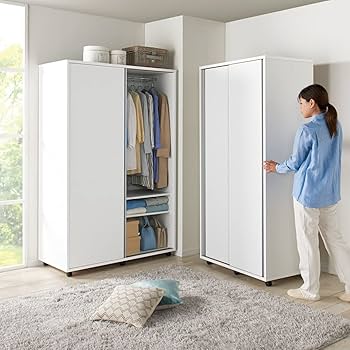 ディノス　洋服タンス　ワードローブ　扉・キャスター付き　匿名配送 ディノス 洋服タンス ワードローブ 扉・キャスター付き 匿名配送