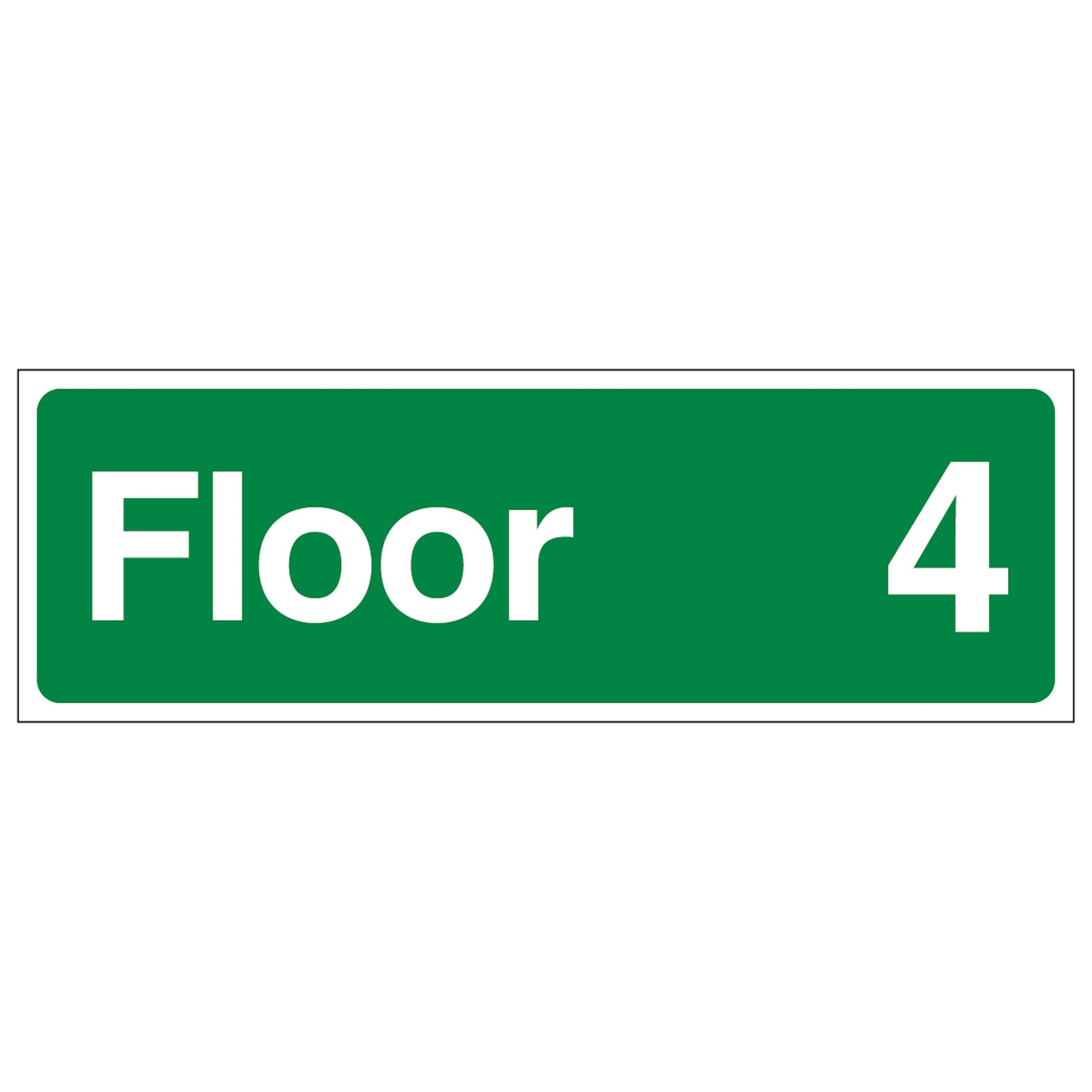 V Safety Floor 4 450 x 150 mm - 3mm Aluminium Composite Safety Sign