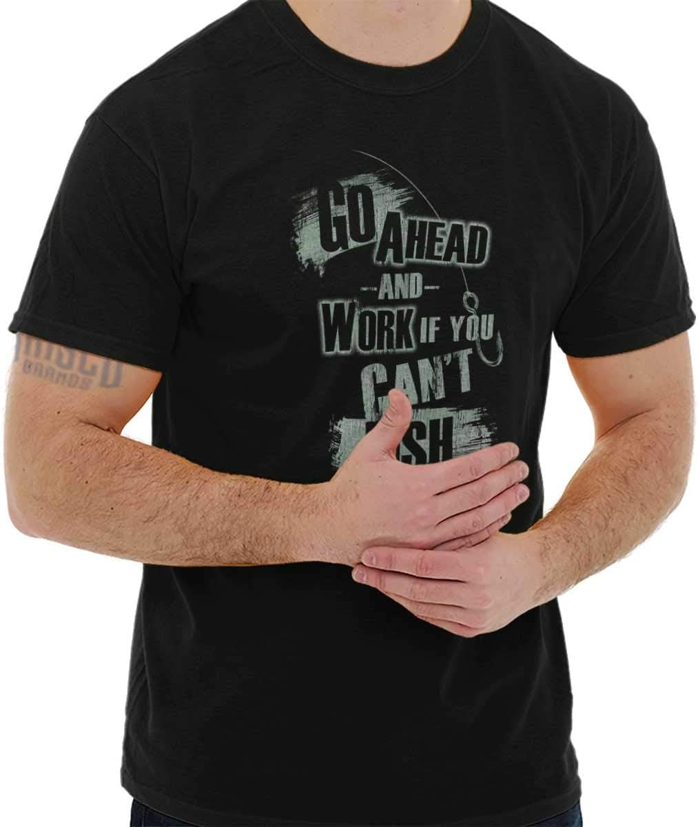 Meadow Creek Fishing Humor Anglers Fly-Fishermen Mens Graphic T Shirt Tees Black