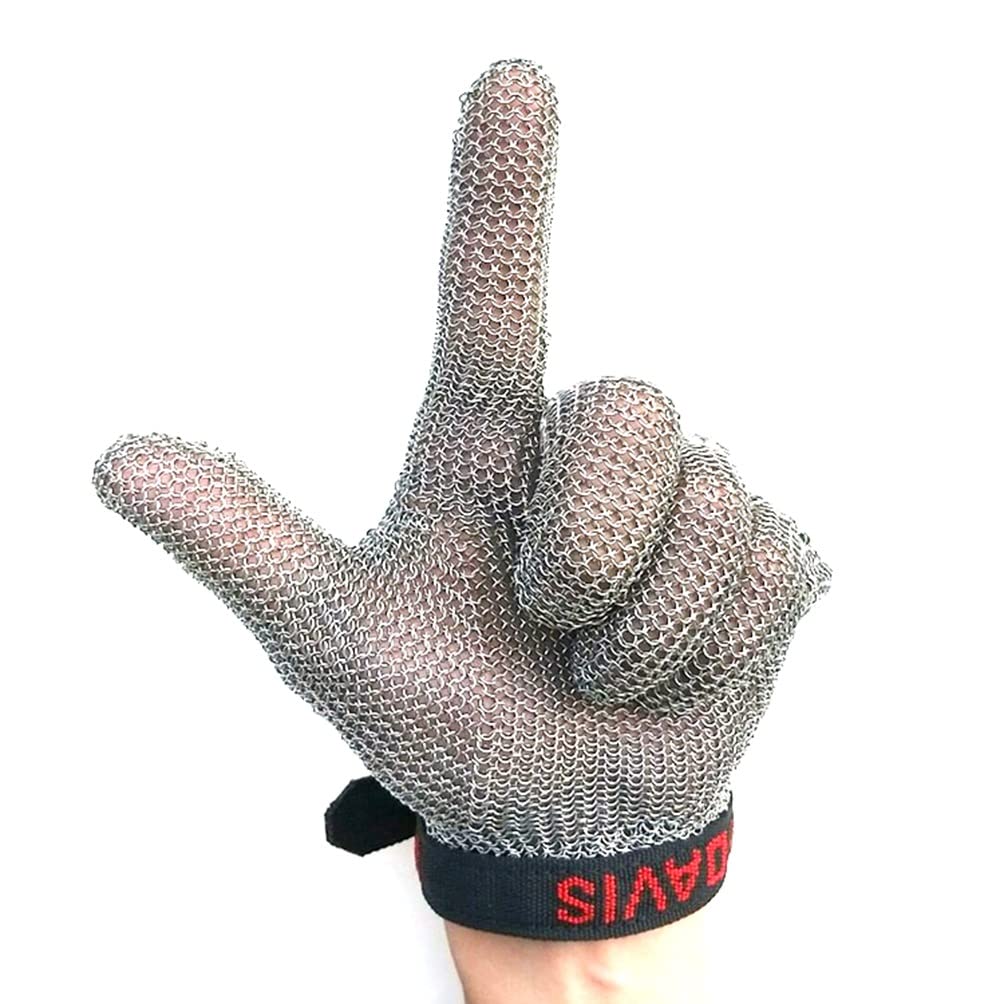 Guantes Anticortes, Guantes Resistentes a Cortes de Acero Inoxidable de Clase 9, protección para carniceros, Seguridad en el Trabajo, universales, para Derecha e Izquierda.