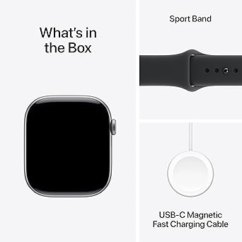 Apple Watch Series 11 [GPS + Cellular 46mm] Smartwatch with Space Grey Aluminum Case with Black Sport Band - S/M. Sleep Score, Fitness Tracker, Health Monitoring, Always-On Display, Water Resistant