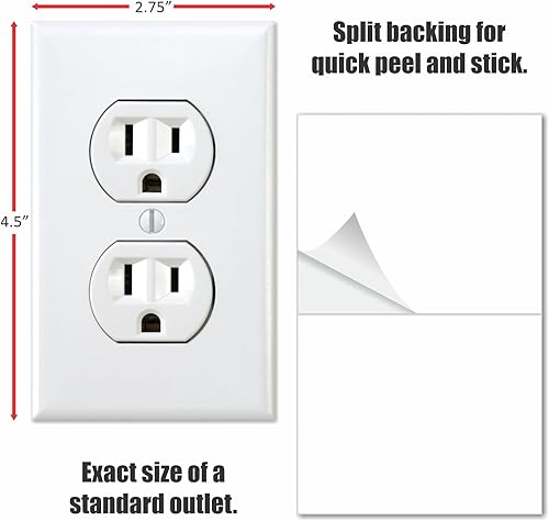 Miniatura 4 de Pegatina de toma de corriente de simulación, calcomanías de broma hilarantemente divertidas, calcomanía de toma de corriente de pared es ideal para