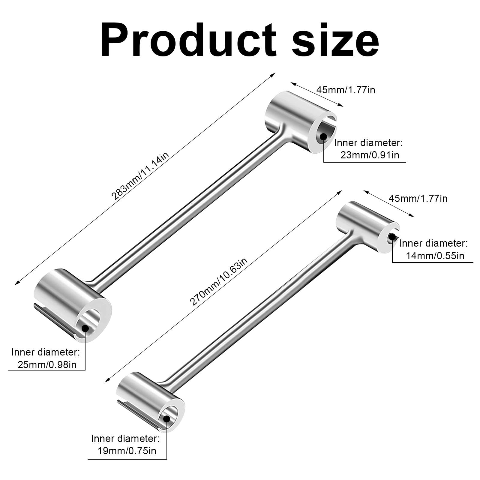 PARFCO 2 Piezas Herramienta de Ajuste de Bisagras, Llave de Reparación de la Bisagra de la Puerta con una Distancia de 14-18 mm y 23-25 mm, para Ajuste de Ranuras de Puerta