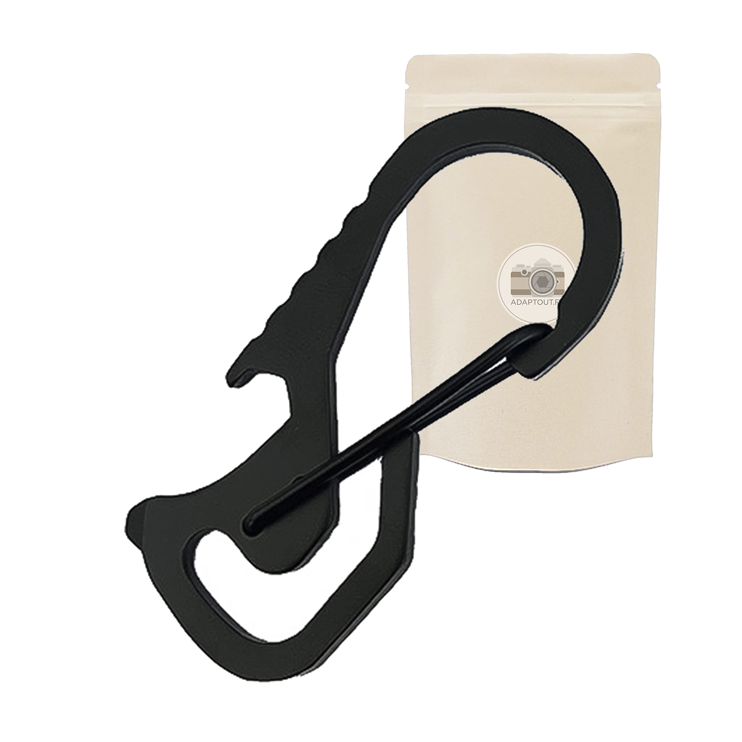 Mini Mousqueton Elite 5cm – 10kg, Décapsuleur, Camping Pêche Photo