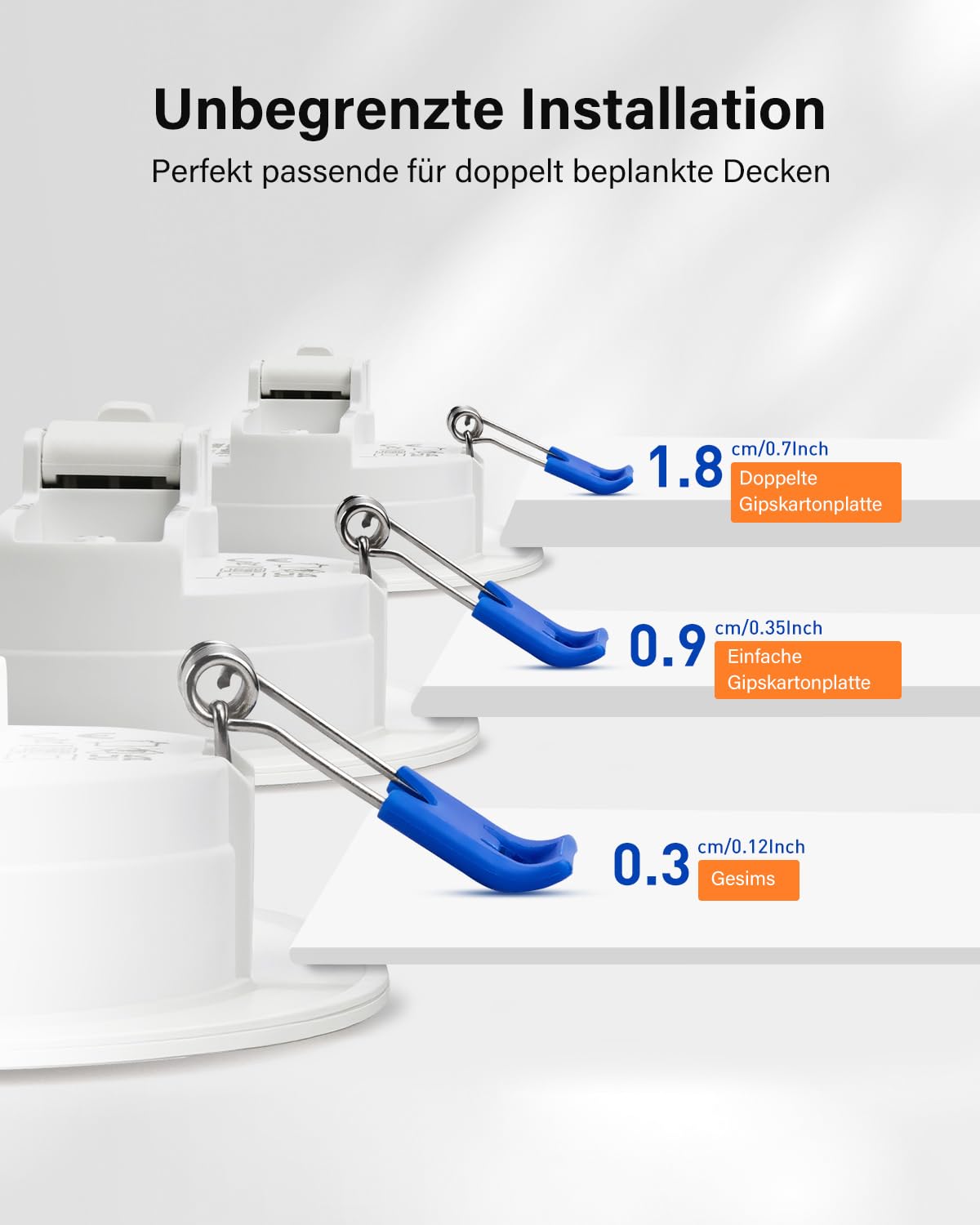 Leselux Einbaustrahler LED Dimmbar, 10x 6W LED Spot 230V IP65 4000K Neutralweiß 400LM, Einbauleuchten Für Das Bad, Deckenspots 68-80mm, Einbauspots Weiß für Badezimmer Küche Wohnzimmer Loft