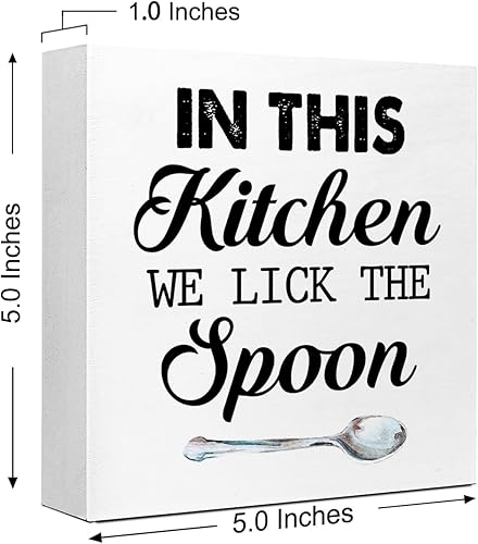 Miniatura 9 de Letrero rústico de cocina, letrero de madera de granja para cocina, decoración de caja de madera para cocina, estante de cocina, mostrador,