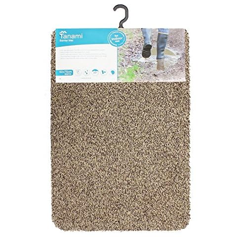 JVL Tanami Washable Barrier Door Mat, Beige Cover