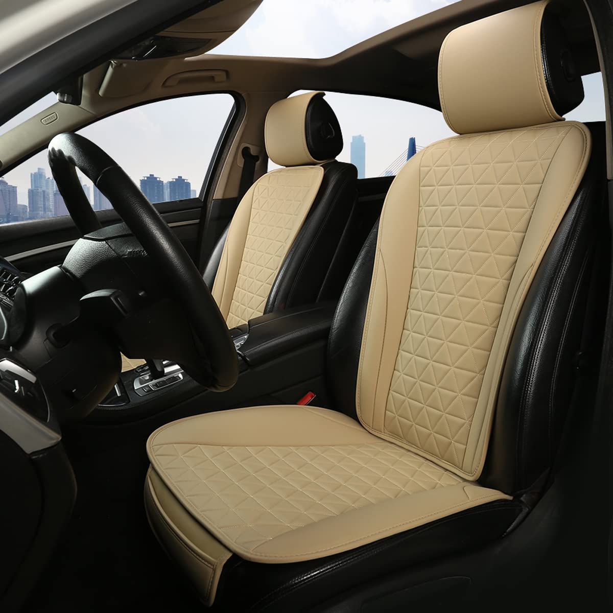 Black Panther Car Seat Covers Full Set Leather Seat Covers