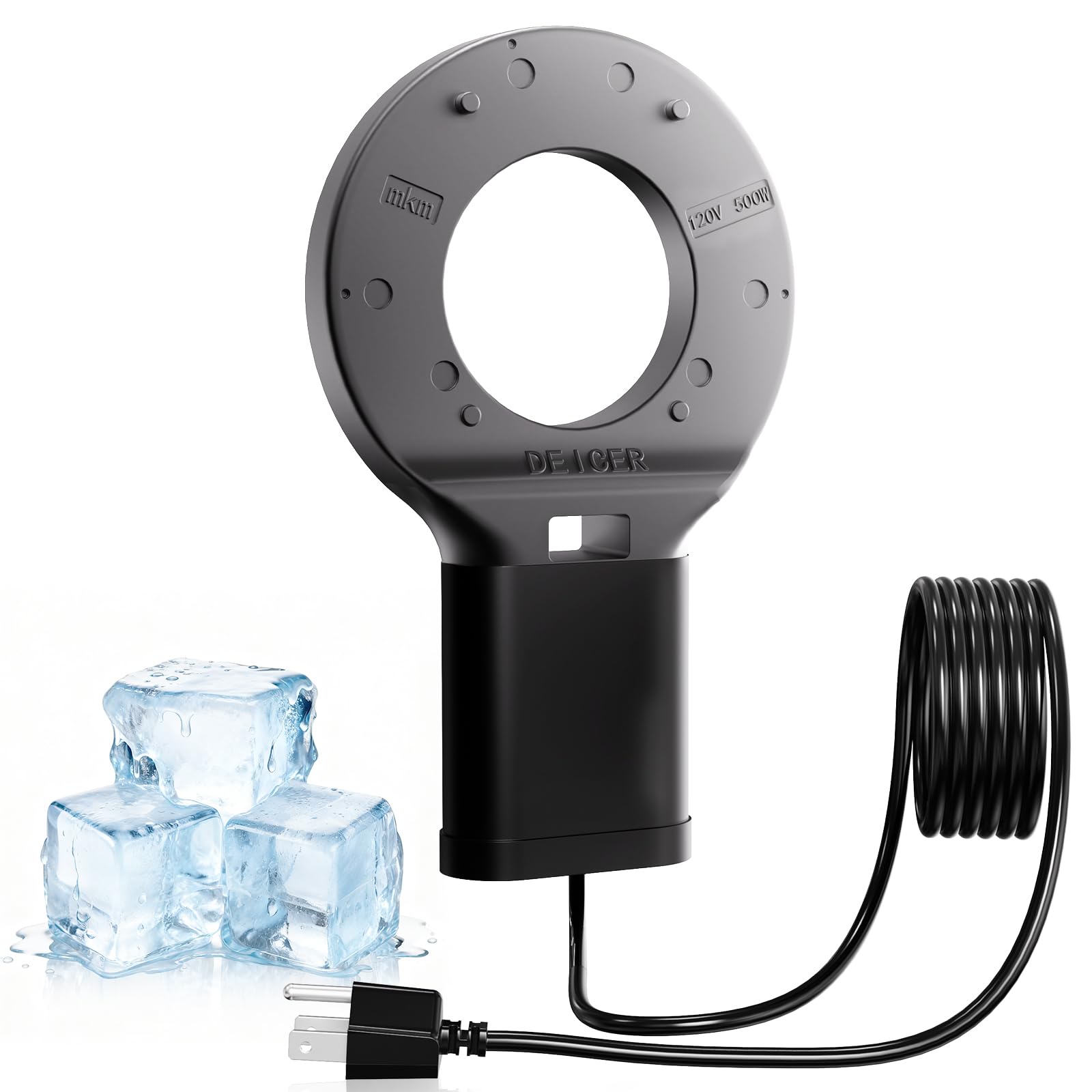 500 W Allzweck-Enteiser, tauchbarer Aluminiumguss-Huhn-Warmwasserbereiter für Nutztier-Tankheizung, Vogeltränke im Winter