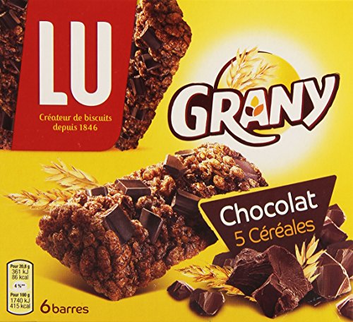 LU Grany 6 Barres individuelles 5 Céréales au chocolat 125 g