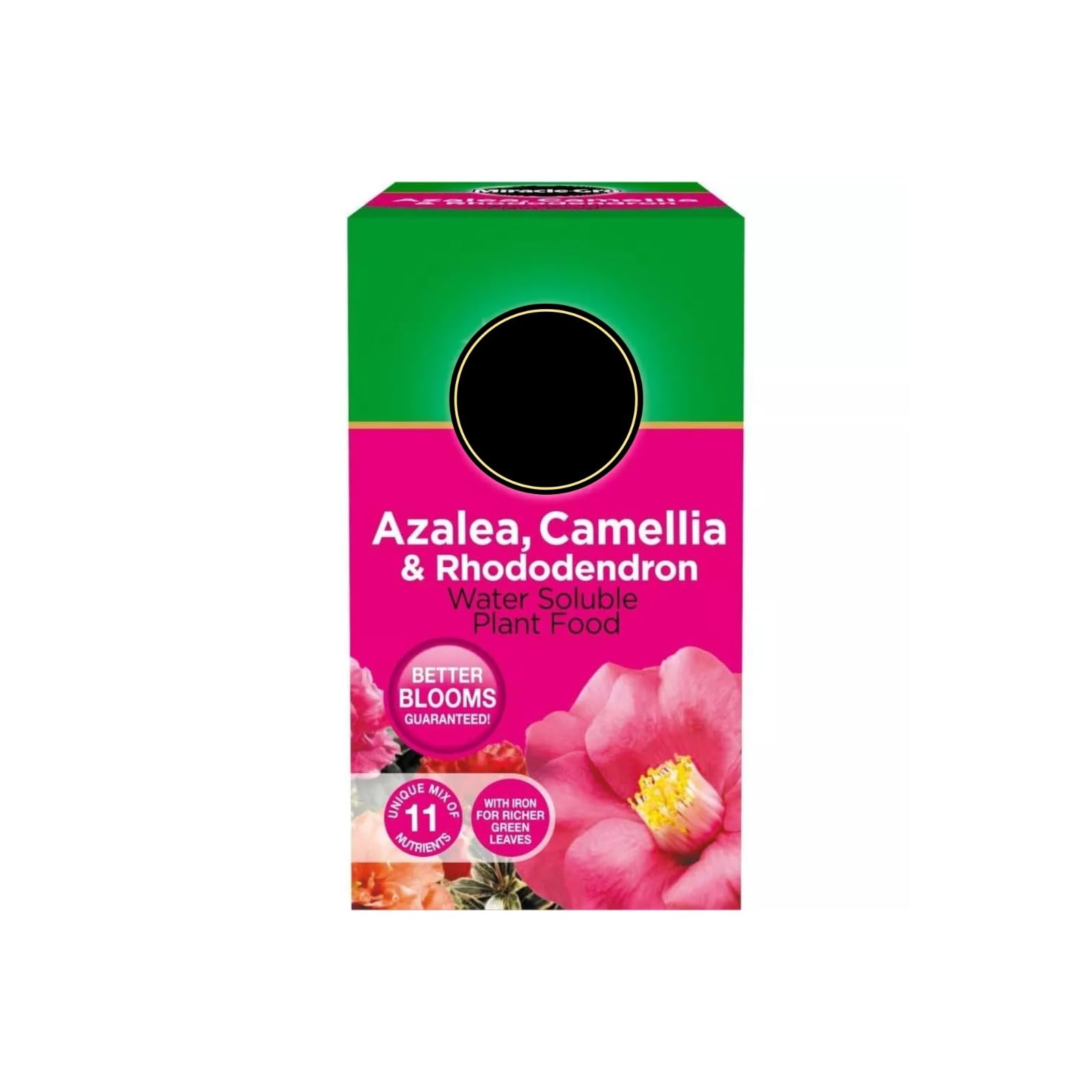 Miracle Gro Soluble Ericaceous Plant Food 500g Fertiliser for Azalea, Camellia, Rhododendron, Blueberries & Acid-Loving Plants Fast Growth, Greener Leaves & More Blooms Pink - 1 Pack (1000g)