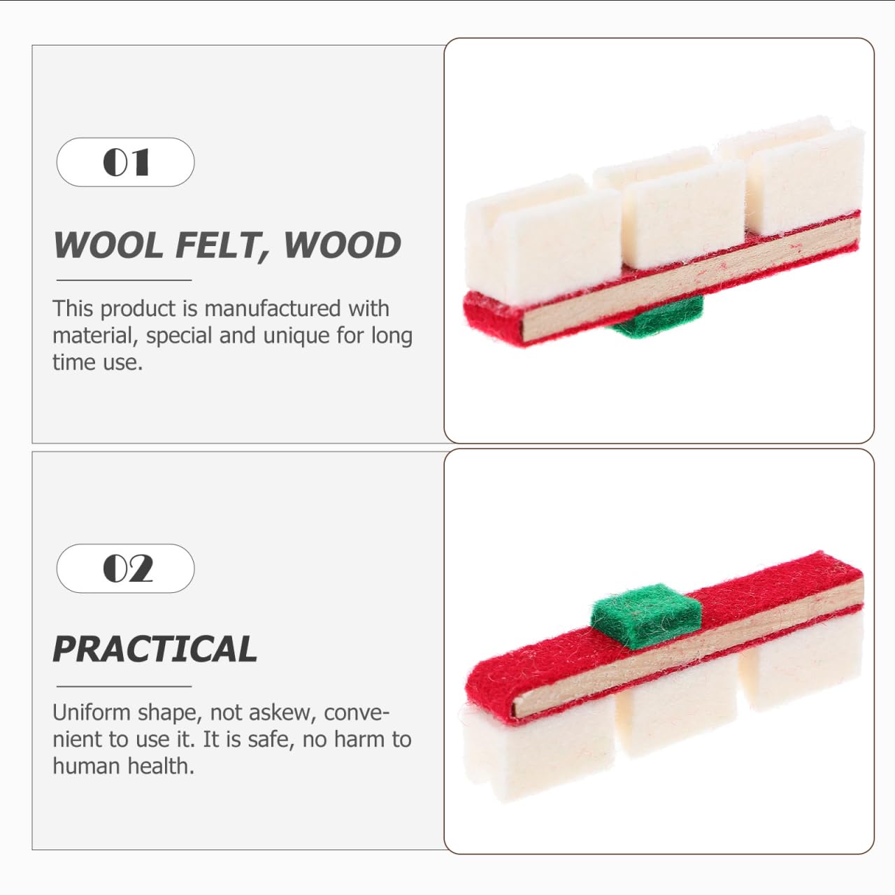 HEMOTON 2Pcs Piano Sound Stopper Upright Piano Maintenance Accessories Wool Felt Dampers for Vertical Sound Control - Image 4
