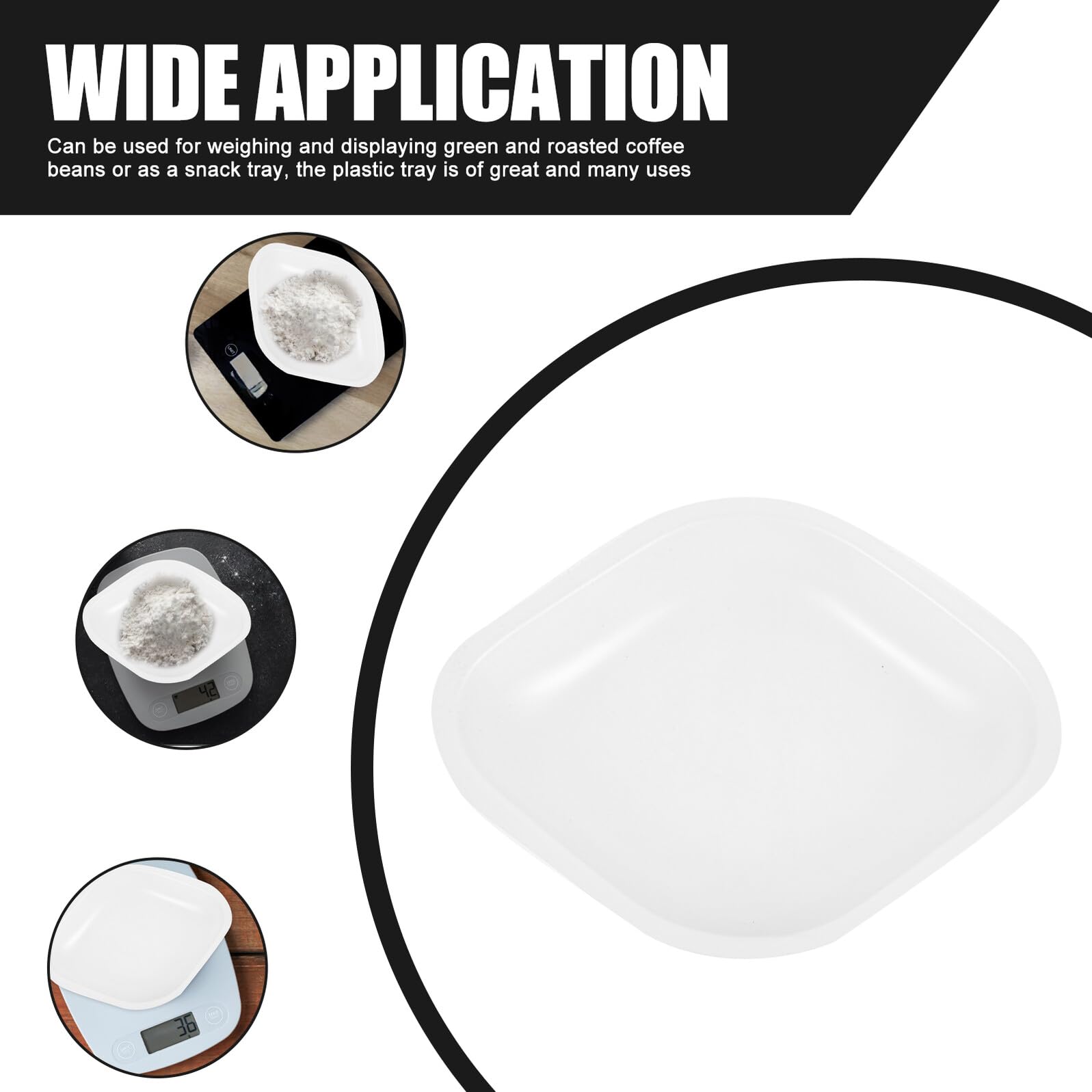 20 pièces Plateaux de Pesée Plastique Cuvettes de Laboratoire à Surface Plate Antistatique et Polyvalent pour Pesage Échantillons et Transfert de Liquides