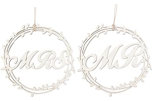 Rustic Boho Mr and Mrs Chair Signs