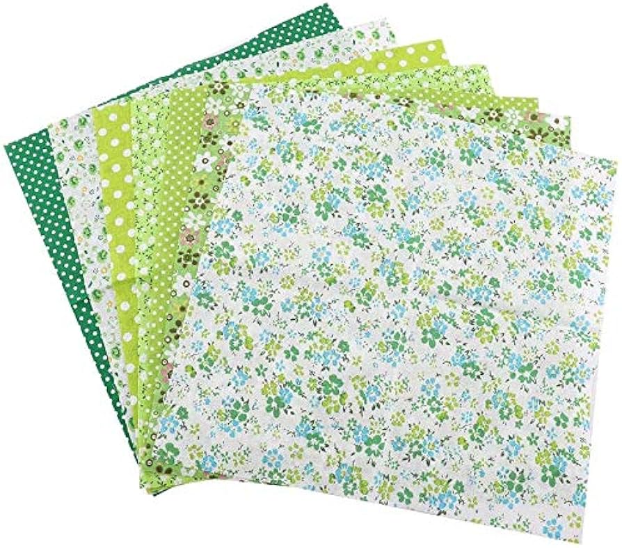 Lot De 7 Tissus En Coton Pour Patchwork, 50 X 50 Cm, Vendu Au Mètre, Pour Bricolage, Couture Artisanale, Fleur A