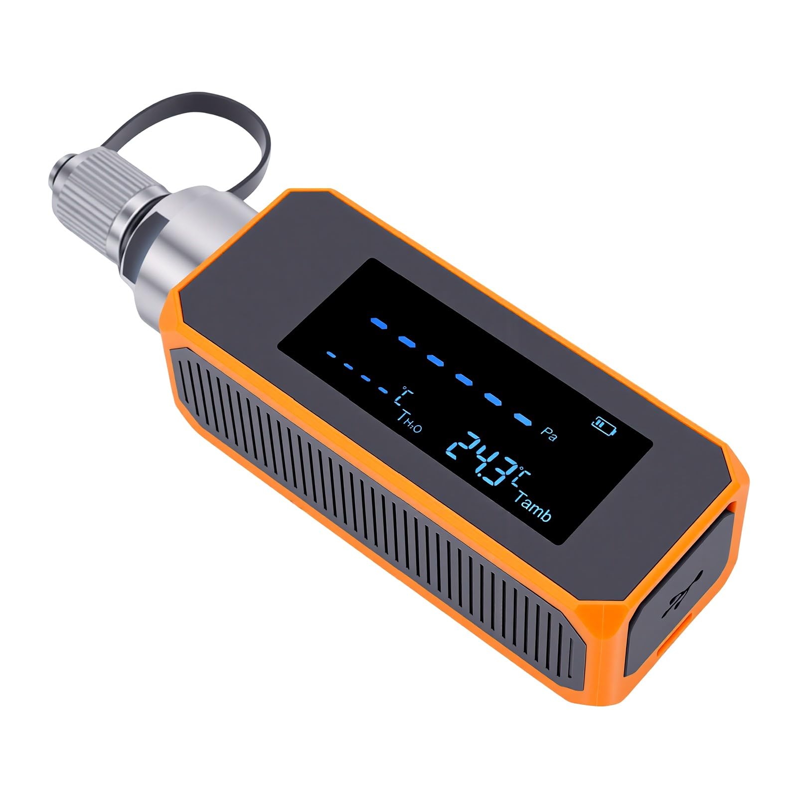 Medidor de Vacío Digital Inalámbrico de Alta Precisión con Control de Aplicación para Pruebas de Fugas del HVAC, Rango de 0-19000 Micras, Batería de Litio Recargable, Material ABS
