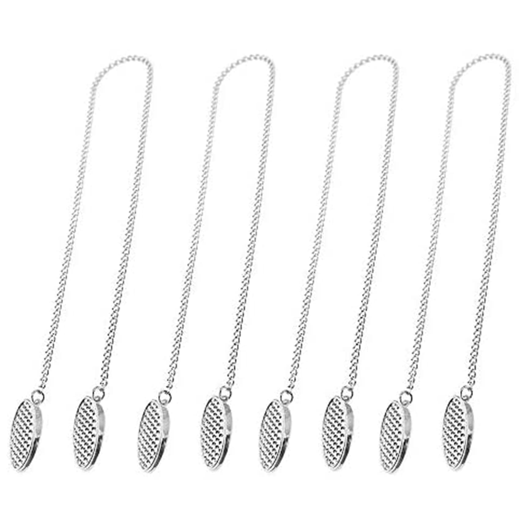 Fodattm - Set Di 4 Fermatovaglioli Con Catena In Silicone E Clip In Acciaio Inox - Multiuso Per Grembiuli, Asciugamani E Tovaglioli - Colore Casuale - 2