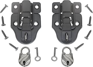 FDXGYH 2 Sets Retro Style Duckbilled Toggle Hasp Latch Vintage Mini Bear Head Shape Padlock Kit with Mounting Screws for Decorative Wooden Jewelry Box